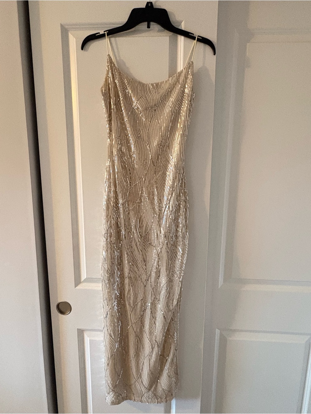 Slip Evening Dress in Champagne